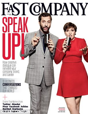 Lena Dunham and Judd Apatow for Fast Company magazine